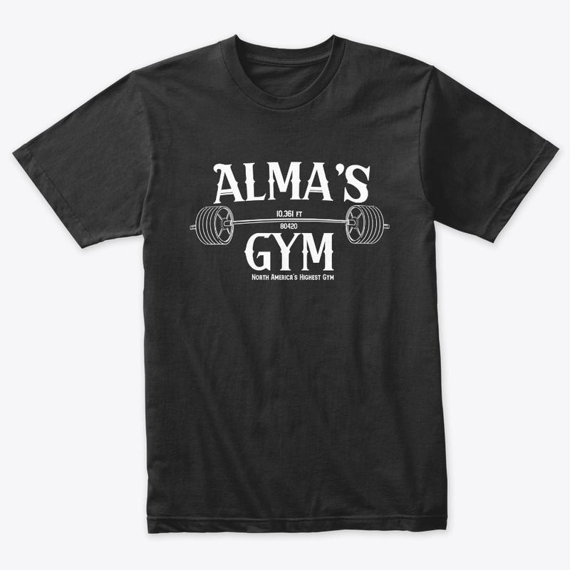 Alma's Gym (Dark Colors/White Logo)