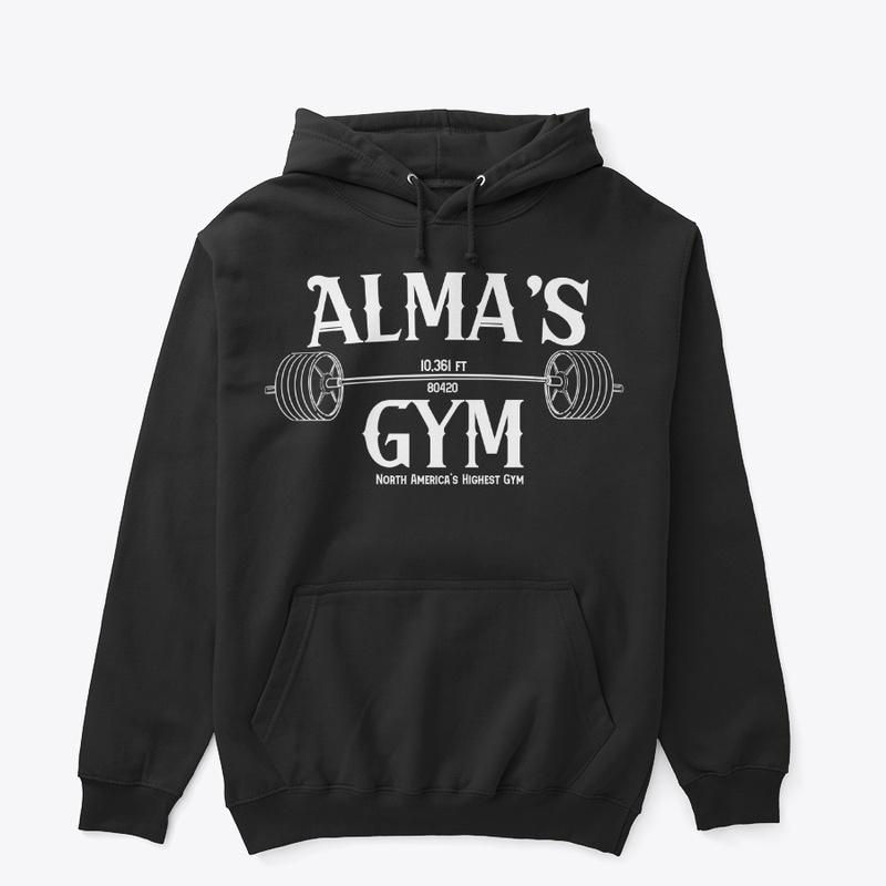 Alma's Gym (Dark Colors/White Logo)